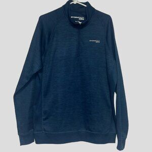 NWOT Sunice Stormpack Men's 1/4 Zip Blue/Black Heather Pullover Athletic Jacket